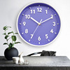 [2022 Panjie color card popular color] Changchun flower blue 8 -inch quiet hanging clock simple home living room clock