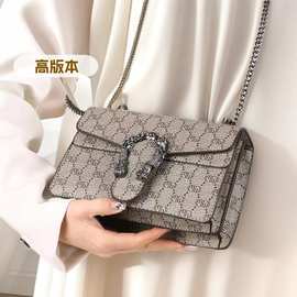 高级感字母印花小包包女2025新款g家复古链条单肩包斜挎酒神包