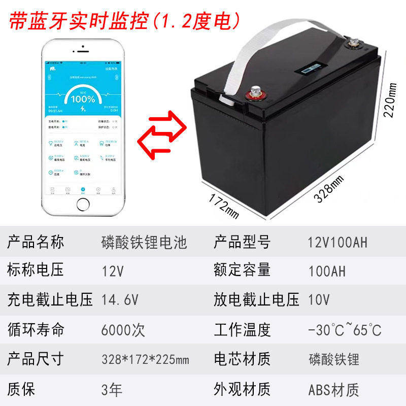 外贸铅改锂电池12v300AH24V48伏磷酸铁锂大容量房车基站储能批发|undefined