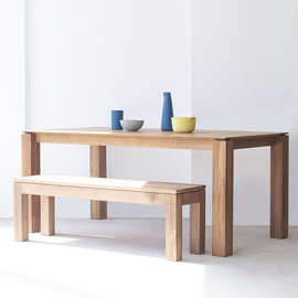 定制白蜡木客厅家用办公桌工作台洽谈桌会议长桌饭桌北欧简约跨境