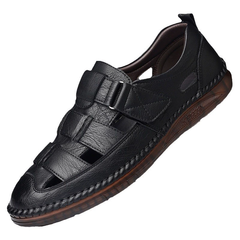 Sandals, summer shoe bag, breathable shoes, genuine leather, soft sole