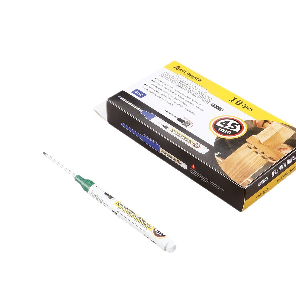 Bolígrafo transfronterizo de cabeza larga ultralarga de 45mm para carpintería y fontanero bolígrafo de marcado de baldosas de boca larga especial bolígrafo de marcado aceitoso
