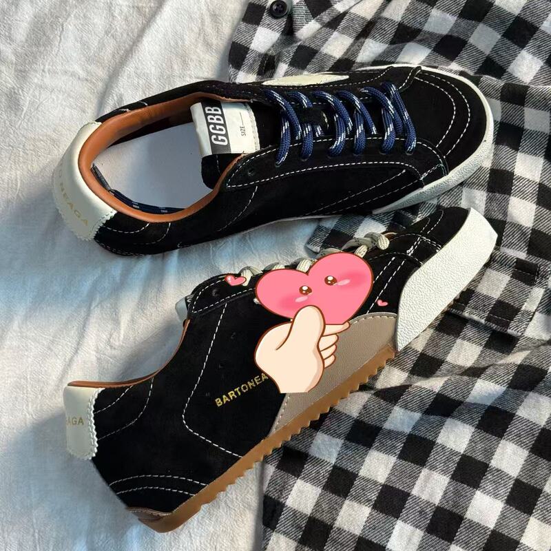 Genuine Leather Star Shoes Exported to South Korea's Height-Increasing Women's Casual Sneakers Forrest Training Women's Shoes Student Trend Manufacturer Dropshipping