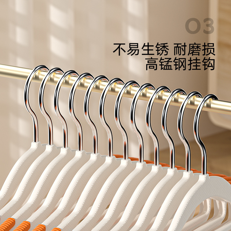 衣架加粗款无痕晾衣架宽肩防滑新款晾晒衣撑子塑料家用成人衣架子|undefined
