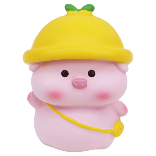 Internet celebrity Doudou Pig ornaments car center console car interior accessories cartoon cute home office desk decorations