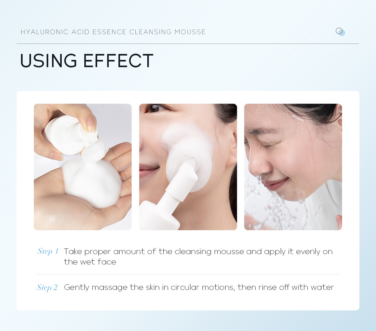 LAIKOU Hyaluronic Acid Cleansing Mousse 120ml New packaging Facial pore-cleaning skin care products manufacturer wholesale undefined