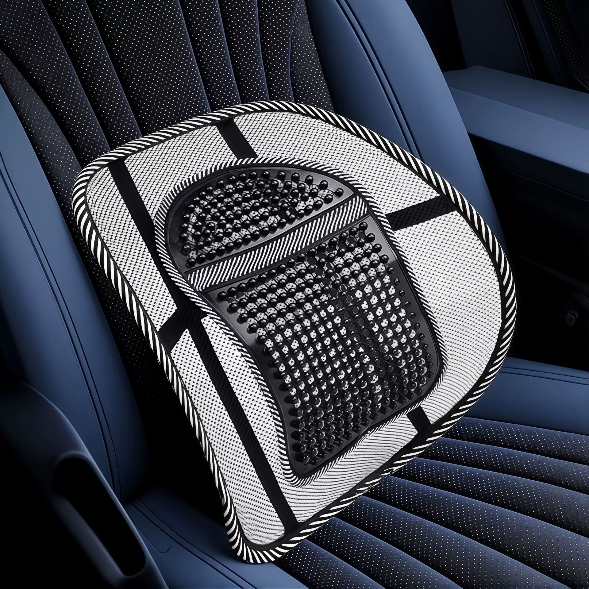 Автомобильная Кожаная подушка для ногтей Летняя стальная проволочная подушка для талии Автомобильная подушка для талии Four Seasons Car Ice Silk Массажная подушка для офиса