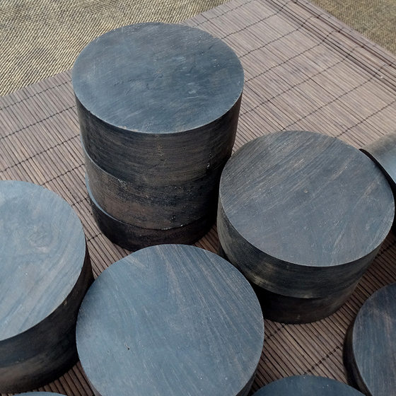 Ebony solid wood round sandalwood diy handmade round cup padding tag accessories material wood craft