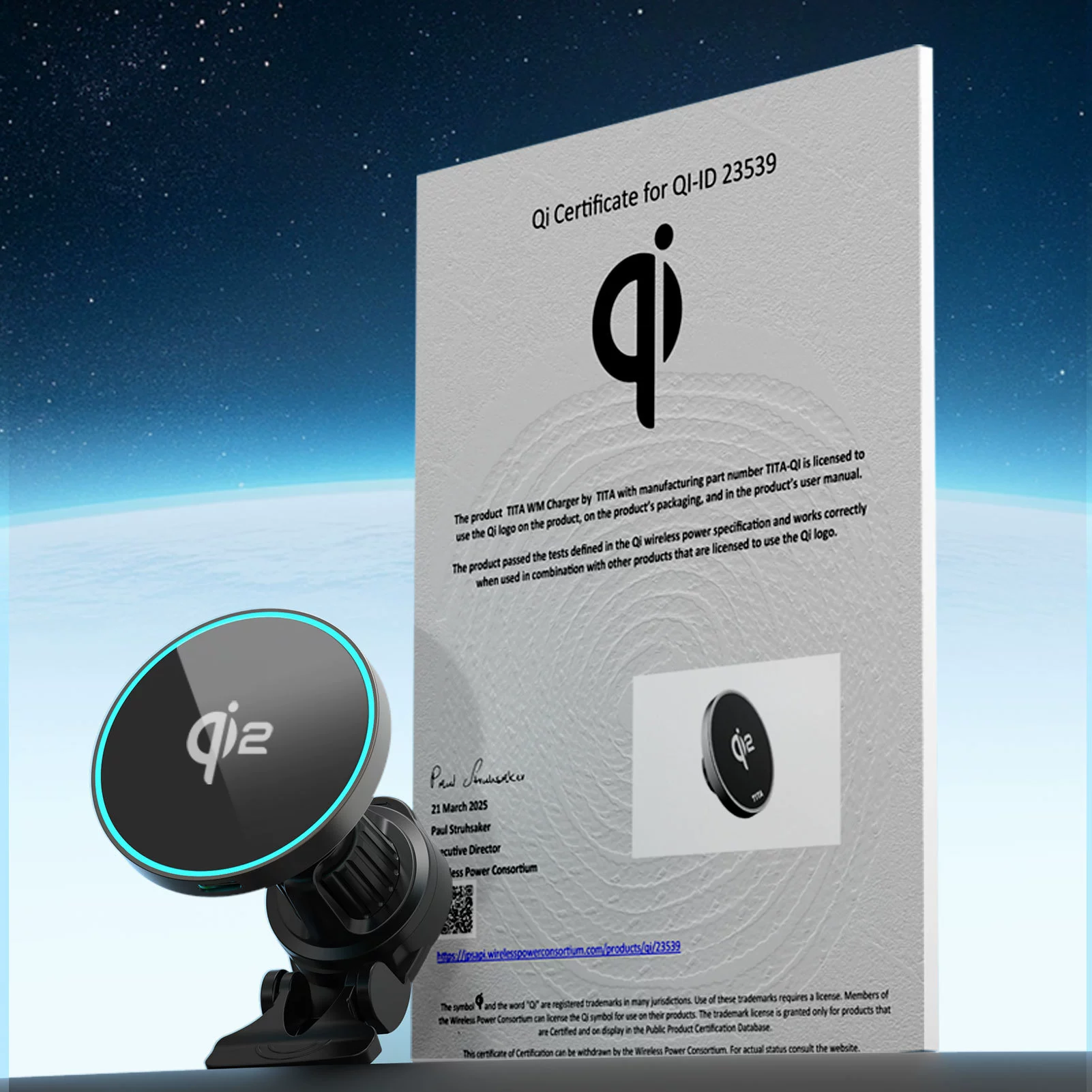 Qi2 15W быстрая зарядка автомобильное беспроводное зарядное устройство магнитный держатель мобильного телефона для Apple magsafe автомобильный гид