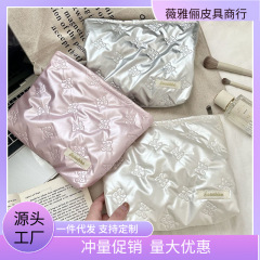 ライト高級韓国キルティングラブクラッチバッグ化粧品バッグスキンケア製品小銭入れライナーバッグ多機能収納袋女性のための