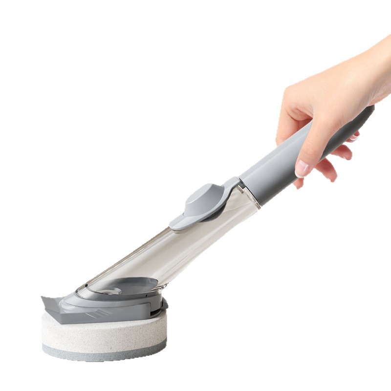 Cepillo para Ollas con Dispensador de Plástico con Mango Largo para Cocina