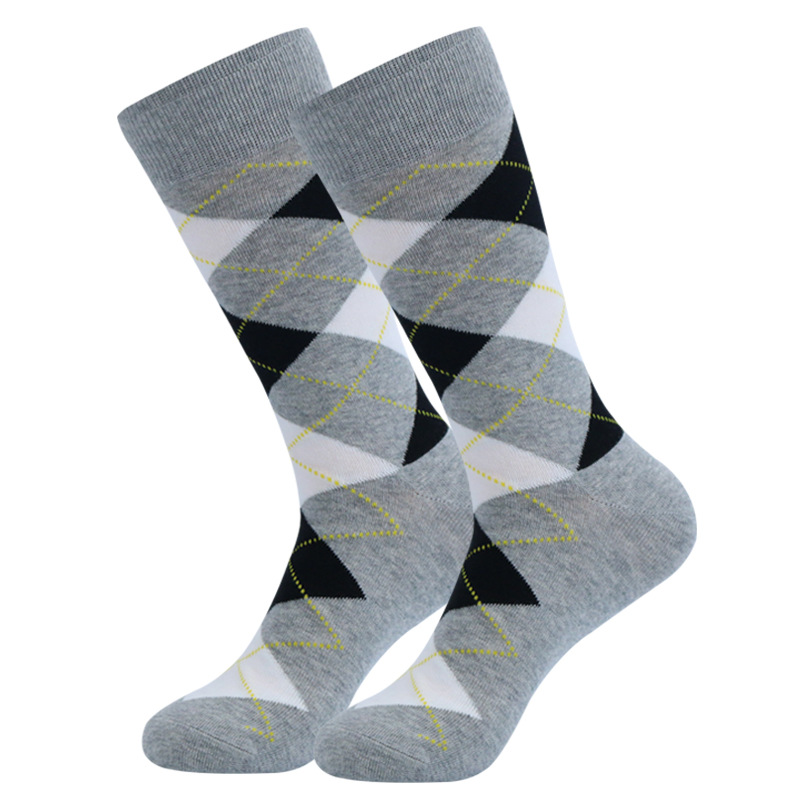 Chaussettes longues à rayures, couleur unie, style business, tendance, automne-hiver, épaisses, pour hommes, grande taille, 2025d_voghion.com