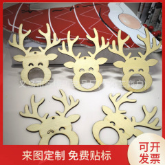 G驯鹿图案的巧克力容器适合圣诞装饰品木制礼品和圣诞礼盒填充物