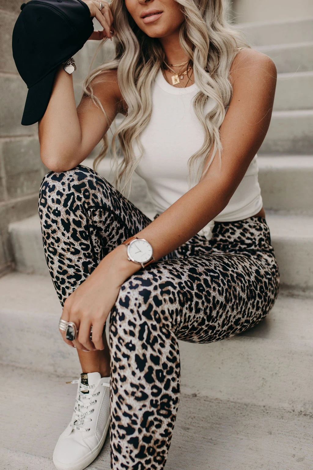 Women's Yoga Fashion Leopard Full Length Printing Pocket Leggings display picture 4