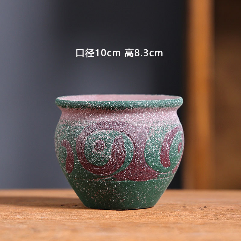 07 pequeño fabricante de macetas de flores de carne mediterránea venta directa cerámica simple de cerámica retrógrada maceta especial al por mayor