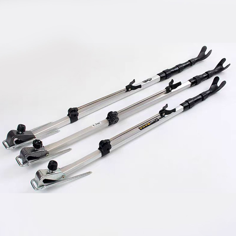 Aluminum alloy bracket rear hanging belt ground inserting fish rod frame telescopic fixed frame rod turret frame