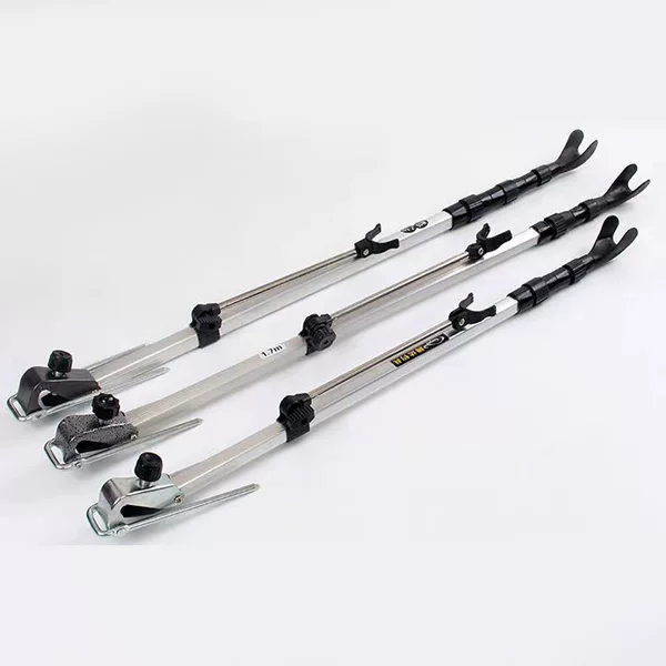 Aluminum alloy bracket rear hanging belt ground inserting fish rod frame telescopic fixed frame rod turret frame