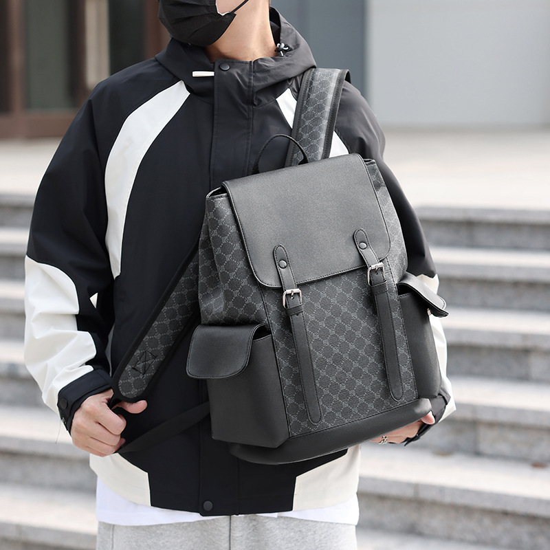 Mochila portátil de gran abertura, mochila deportiva de alta capacidad de viaje, bolsa de computadora casual para hombres