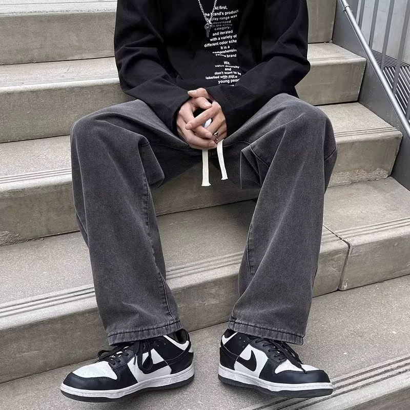 Весенние и осенние ретро джинсы мужские американские высокие улицы прилив