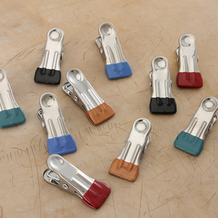 Dipping head leather non-marking clip stainless steel manual DIY leather fabric fixing clip does not leave marks