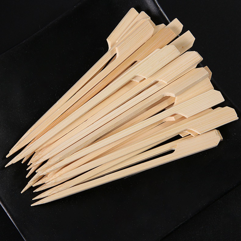 Nuevo hierro pinchos 7 ~ 25cm sin costura desechable barbacoa Kwantung hervida palo de bambú plano picante caliente barbacoa palo de bambú
