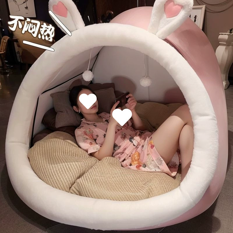 Гигантский кошачий домик-палатка, ленивый диван-гнездо, милый спальный уголок для гостиной и спальни, мультяшный интернет-хит для взрослых.