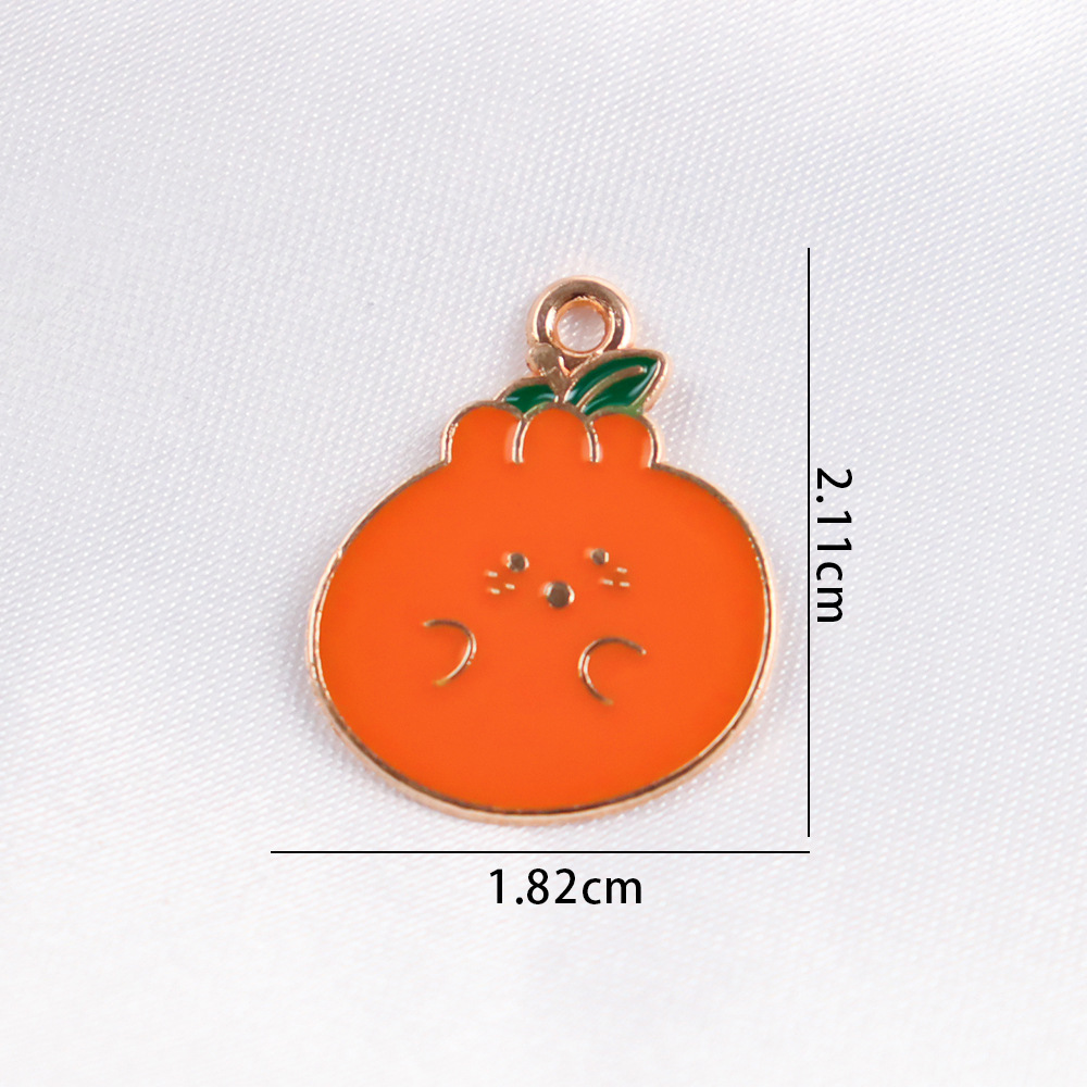 Colgante de frutas de aleación con gota de aceite, DIY pulseras y pendientes