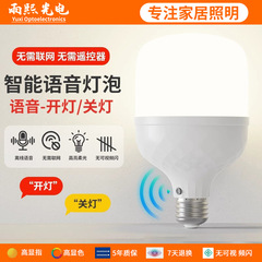 インテリジェントオフライン音声制御スイッチ電球 LED 電球 E27 ネジ口音声制御寝室ナイトライト