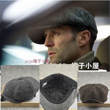 冬天棉帽加厚保暖防寒八角帽欧美风大头围男士前进帽条纹厚款休闲