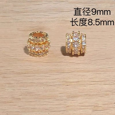 Crystal Accessories 14K Gold-Filled Thick Silver Wheel Spacer Beads Spacer Handmade Bracelet Necklace Beaded Accessories DIY Accessories (Zərgərlik ara hissələri) - gold