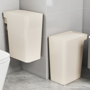 Household Push-Type Trash Can Bathroom Sandwich-Type Waterproof and Odor-Proof Trash Can Kitchen Living Room Large-Capacity Paper Basket