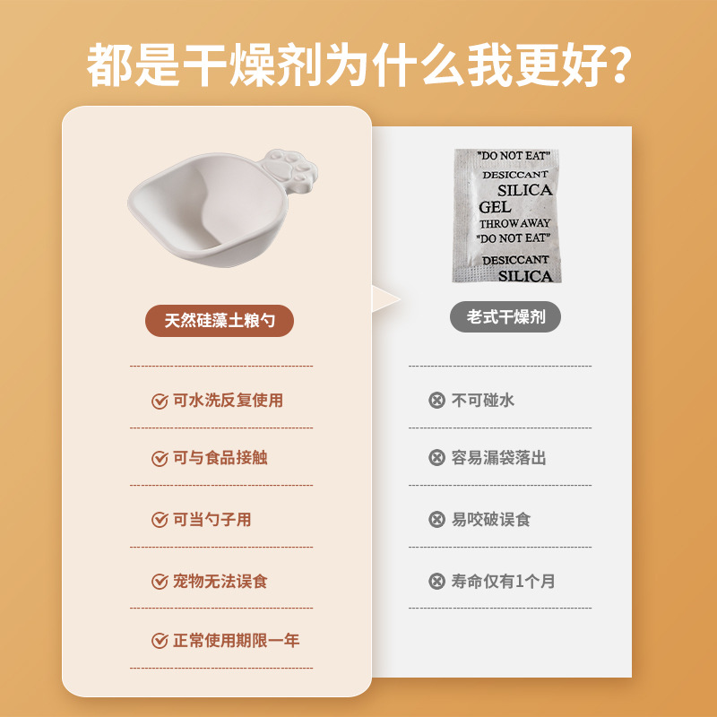 Mascota gato garra diatomita secado cuchara gato perro comida cuchara nueva a prueba de humedad gato garra cuchara mascota al por mayor suministros transfronterizos