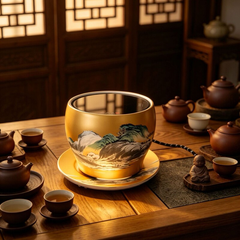 Yingge Blue Lotus Enamel Electric Ceramic Stove Silent Tea Maker Mini Mocha Pot Coffee Maker Heating Stove Yingge Blue Lotus Enamel Electric Ceramic Stove Silent Tea Maker Mini Mocha Pot Coffee Maker Heating Stove