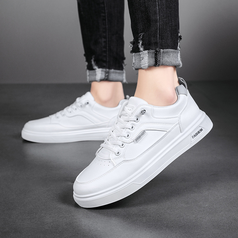 跨境男鞋小白鞋男四季款韩版学生时尚单鞋百搭运动休闲鞋厚底板鞋