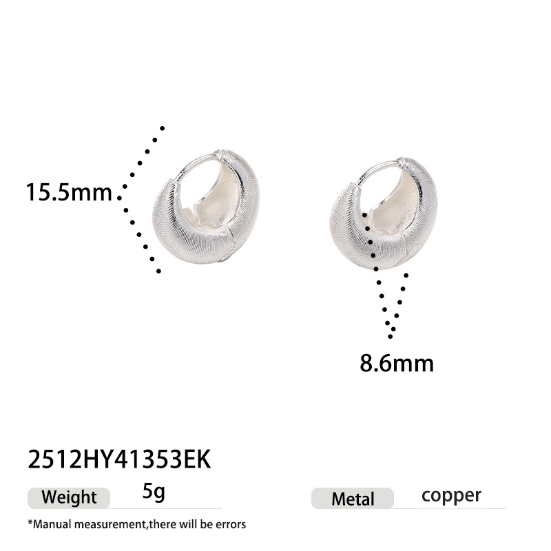 Moda europea y americana retro textura alta oro y plata botones de auriculares de doble color otoño y invierno sofisticados simplicidad versátil nuevos adornos de auriculares para mujeres
