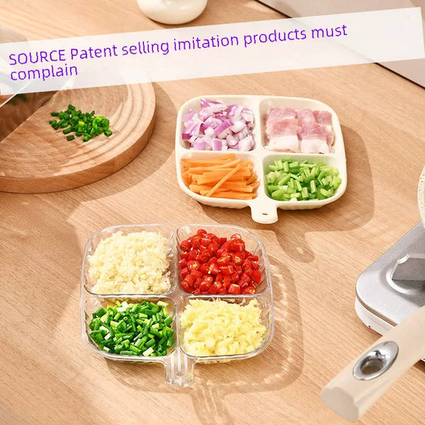 Side Dish Plate, Household Divided Ingredients, Onion, Onion, Ginger and Garlic Storage Plate, Kitchen Gadgets, Bone Spitting Plate, Vinegar Dish, Preparation Plate