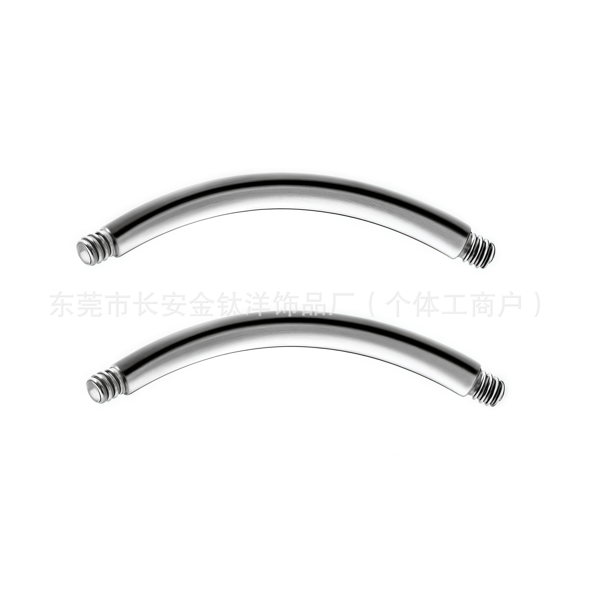 G23 Titanium Double External Thread Curved Barbell Eyebrow Nail Lip Nail Ear Bone Nail Piercing Jewelry detail image 4