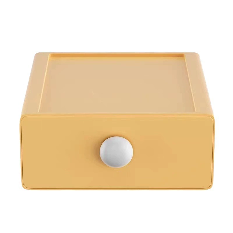 Desktop Storage Drawer Box, Stackable Cosmetics Organizer, 21×19×8 cm, Drawer Style
