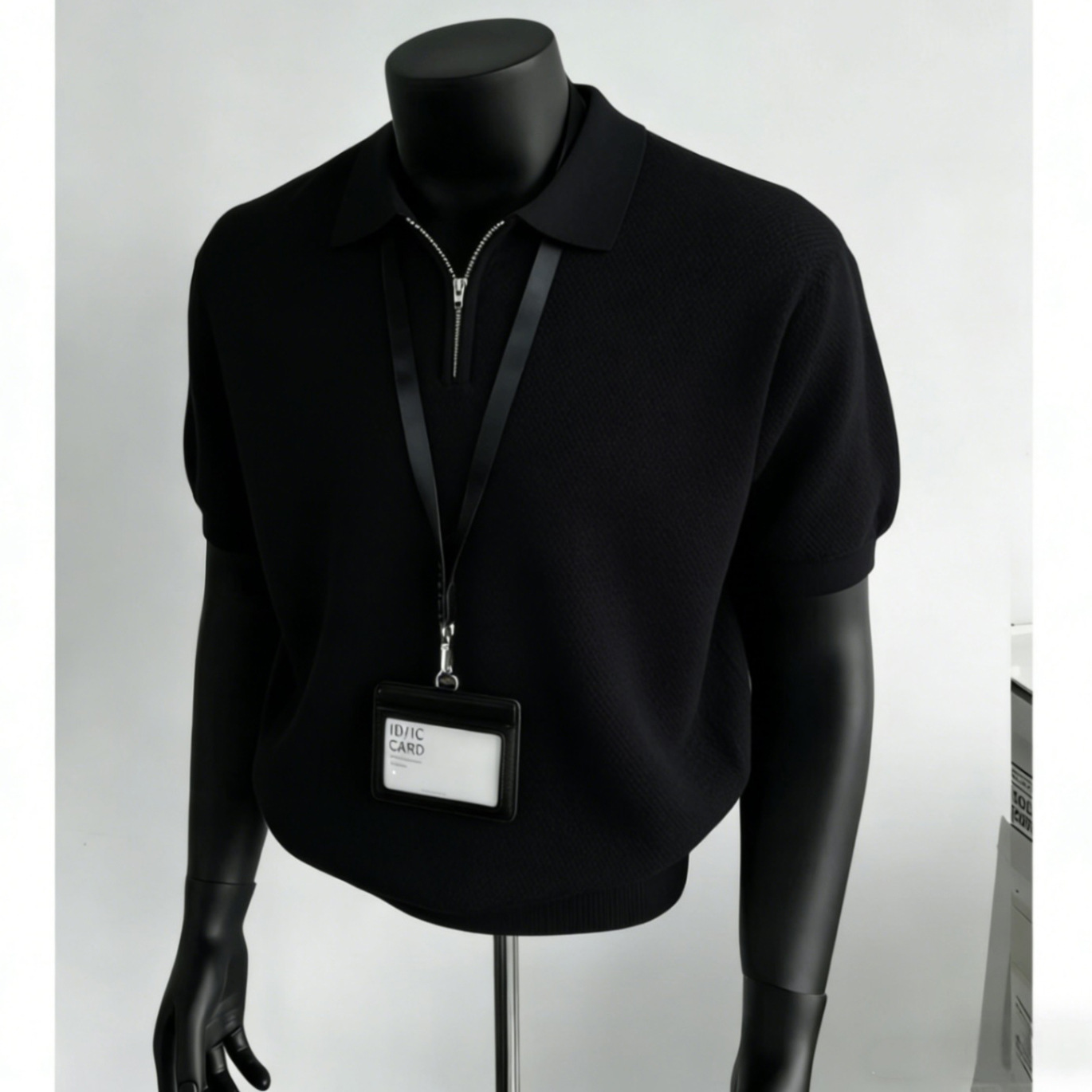 Camisas de polo camiseta de punto camiseta de manga corta camiseta de hombre solapa media cremallera seda de hielo de color sólido fábrica de verano seda de hielo al por mayor secado rápido