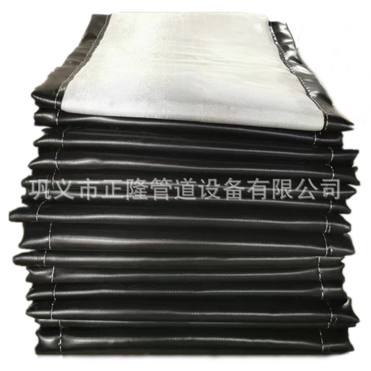 正隆厂家批发围带 烟道补偿器蒙皮 耐酸碱氟胶烟囱膨胀节翻边圈带