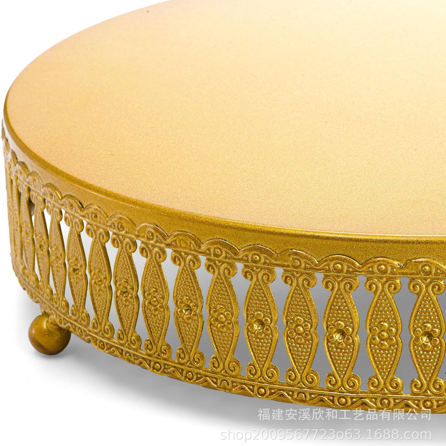 Bodas europeas redondas postres tiendas de dulces bandejas de pasteles de pies altos estantes de pasteles bandejas de frutas