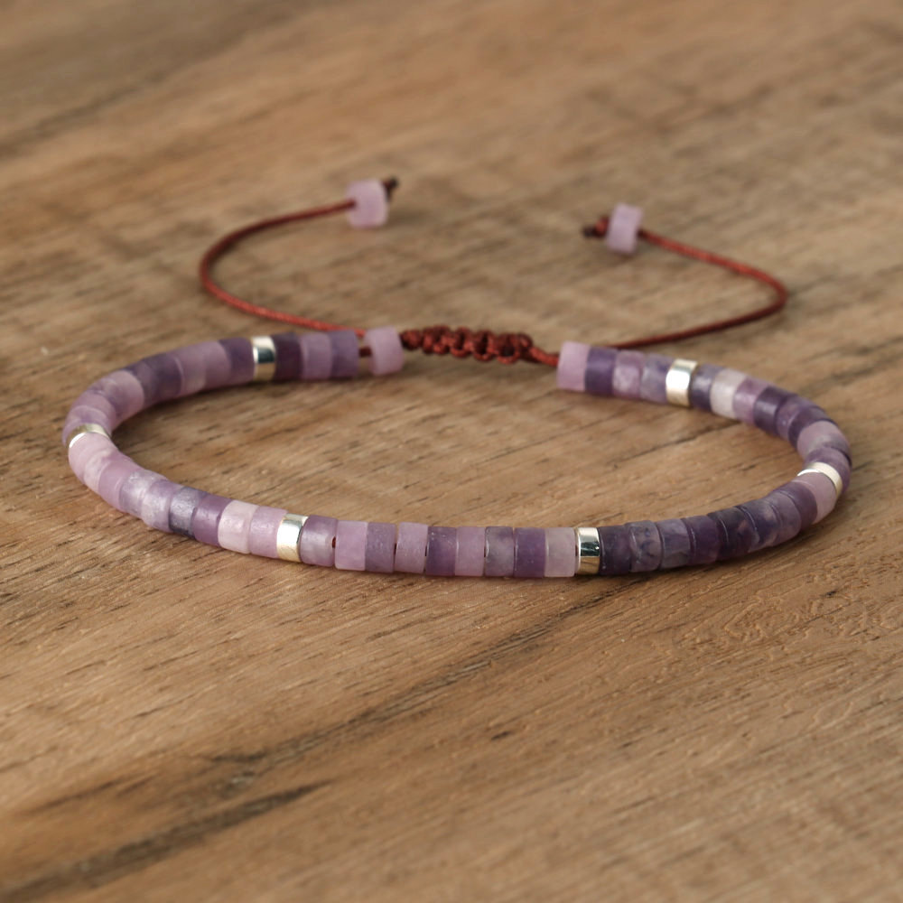 10g Weight Bracelets Classification Natural Stone, Brass Chain Material 1 Piece Quantity Bohemian Geometric Natural Stone Bracelets In Bulk