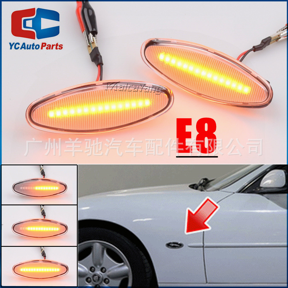 Adecuado para Jaguar XK 8/XKR S-tipo XJ X350 guardabarros luz de señal de giro lateral luz lateral agua image 4