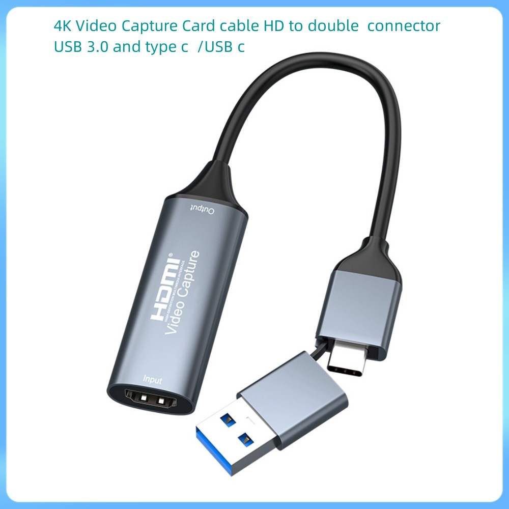 Usb3.0 Type-c转HDMI 4K高清视频采集卡/盒手机游戏手游直播OBS