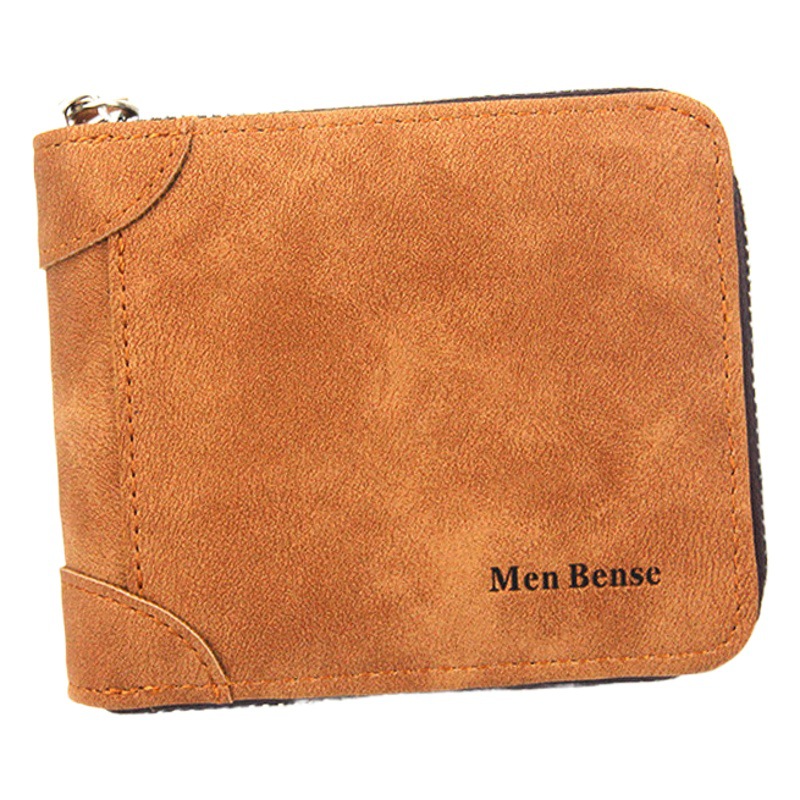MenBense nueva cartera de los hombres de la moda esmerilado de los hombres bufanda multi-tarjeta de posición monedero simple fábrica al por mayor