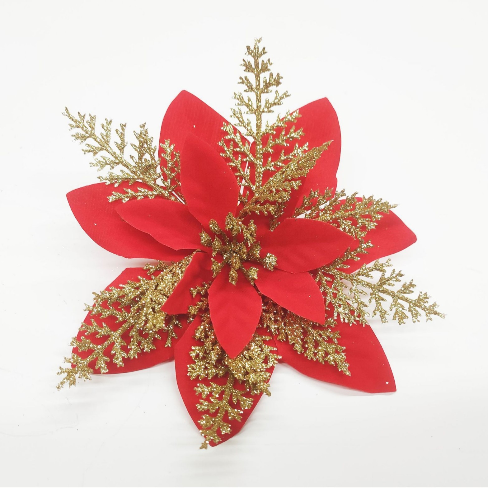 Adornos navideños con polvo dorado – accesorios brillantes para árbol de Navidad y decoración festiva