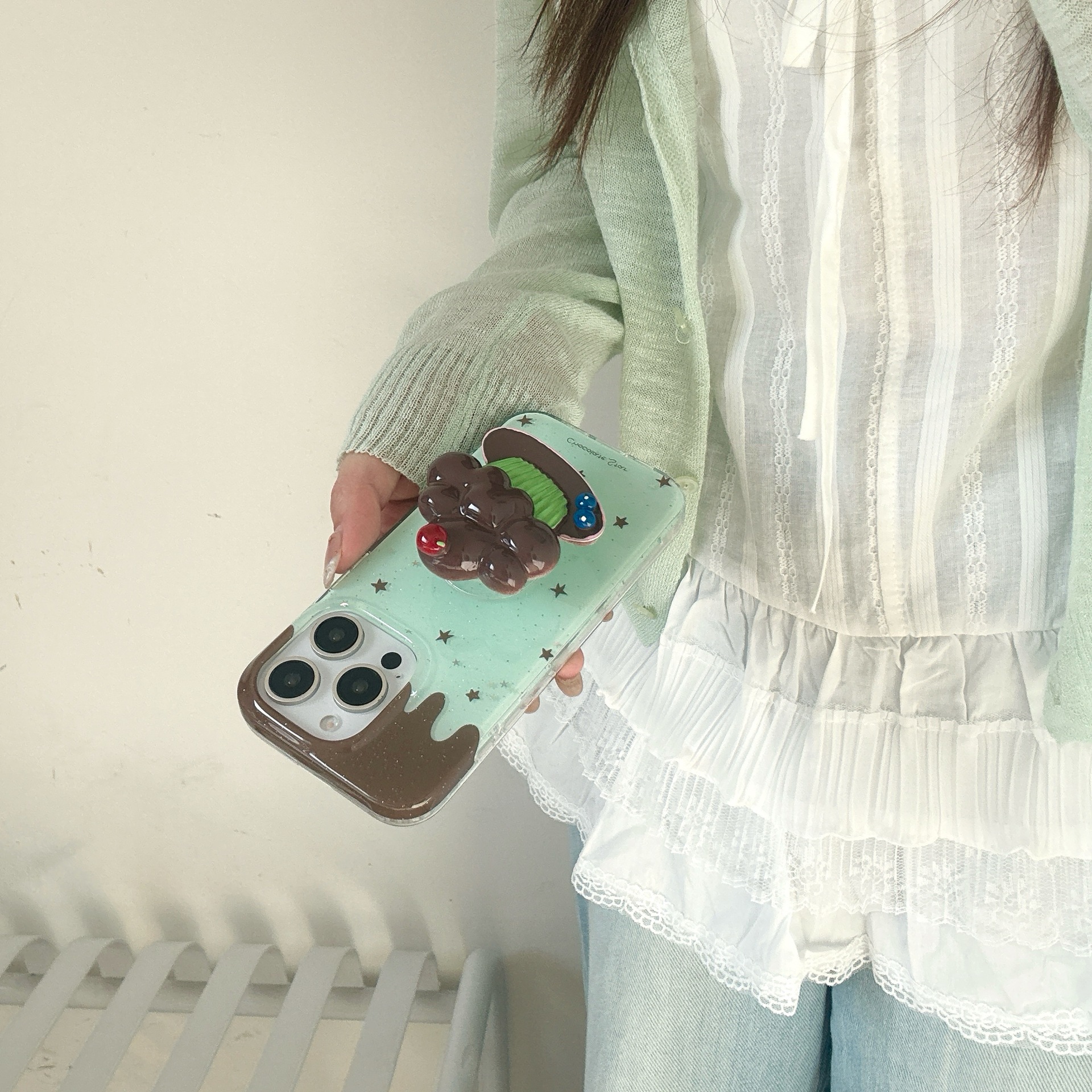 Verano pequeño helado fresco y lindo para Apple 16ProMax funda para teléfono móvil 15Pro Personalidad 14/13 Nuevo 15