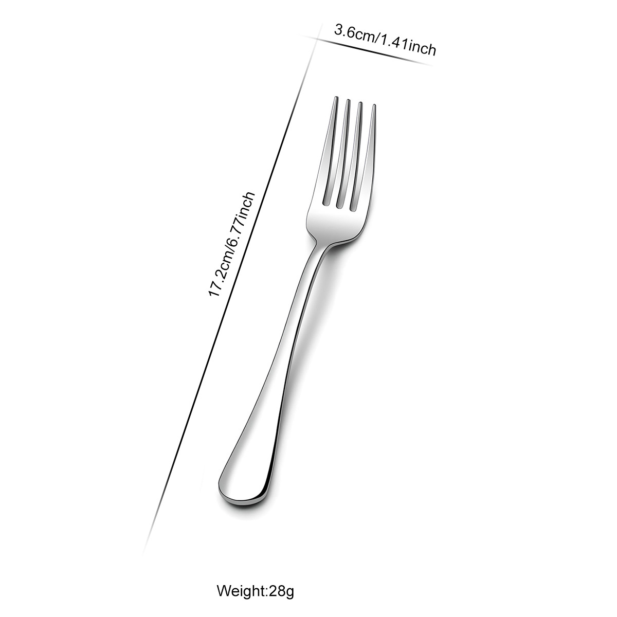 상쾌한 포크-실버