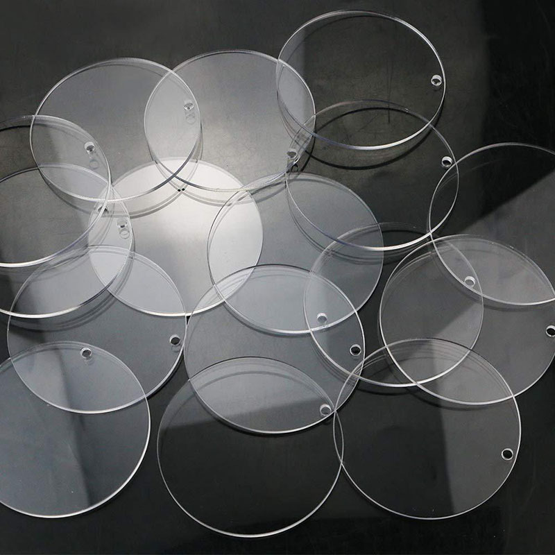 激光切割透明圆板亚克力圆盘圆形底座有机玻璃化妆品座印刷杯垫