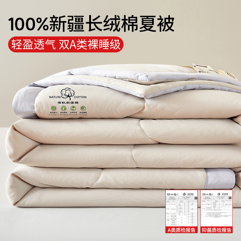 Edredón de verano de algodón de Xinjiang Edredón de aire acondicionado Edredón fresco de verano edredón fino dormitorio individual cama doble edredón núcleo lavable a máquina